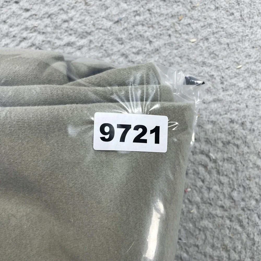 Comfrt Pants Mens Medium Green Fleece Sweatpants Elastic Waist Elastic Cuffs